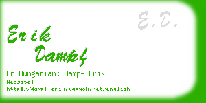 erik dampf business card